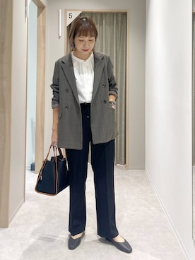 「アイテム（テーラードジャケット）」を使った、kusuko1103さん（レディース・163cm・40代）の秋コーディネート