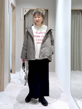 「GLOBAL WORK（グローバルワーク）のアイテム（トップス）」を使った、kusuko1103さん（レディース・163cm）の冬コーディネート