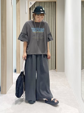 「アイテム（帽子）」を使った、kusuko1103さん（レディース・163cm・40代）の夏コーディネート