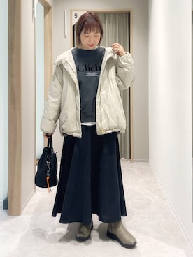 「アイテム（スカート）」を使った、kusuko1103さん（レディース・163cm・40代）の秋コーディネート