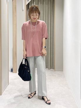 「アイテム（スラックス）」を使った、kusuko1103さん（レディース・163cm・40代）の夏コーディネート