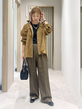 「アイテム（バレエシューズ）」を使った、kusuko1103さん（レディース・163cm・40代）の秋コーディネート