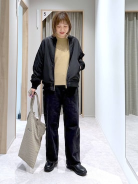 「アイテム（トートバッグ）」を使った、kusuko1103さん（レディース・163cm・40代）の冬コーディネート