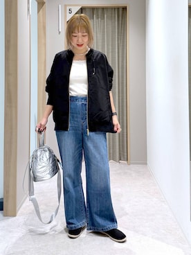 「GLOBAL WORK（グローバルワーク）のアイテム（ブルゾン）」を使った、kusuko1103さん（レディース・163cm）の春コーディネート