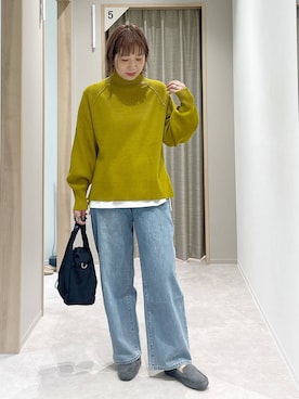 「アイテム（モカシン/デッキシューズ）」を使った、kusuko1103さん（レディース・163cm・40代）の秋コーディネート