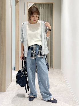 「アイテム（バレエシューズ）」を使った、kusuko1103さん（レディース・163cm・40代）の秋コーディネート
