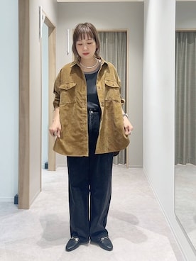 「GLOBAL WORK（グローバルワーク）のGOODデニムバギーパンツ/498388（デニムパンツ）」を使った、kusuko1103さん（レディース・163cm・40代）の秋コーディネート