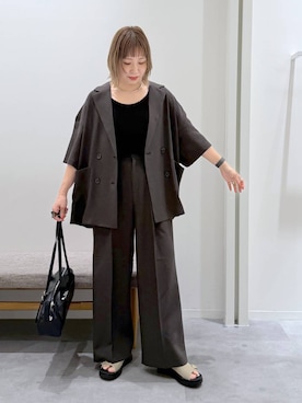 「GLOBAL WORK（グローバルワーク）のアイテム（テーラードジャケット）」を使った、kusuko1103さん（レディース・163cm）の春コーディネート