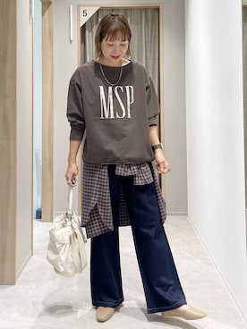 「GLOBAL WORK（グローバルワーク）のUNISEX/ステンレスチェーンネックレス/583411（ネックレス）」を使った、kusuko1103さん（レディース・163cm）の秋コーディネート