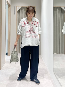 「GLOBAL WORK（グローバルワーク）のUNISEX/ステンレスチェーンネックレス/583411（ネックレス）」を使った、kusuko1103さん（レディース・163cm）の秋コーディネート