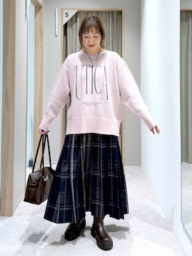 「アイテム（ボストンバッグ）」を使った、kusuko1103さん（レディース・163cm・40代）の冬コーディネート