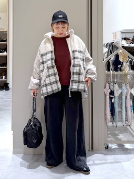 「GLOBAL WORK（グローバルワーク）のアイテム（帽子）」を使った、kusuko1103さん（レディース・163cm）の秋コーディネート