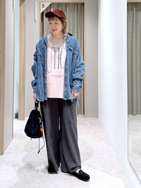 「アイテム（キャップ）」を使った、kusuko1103さん（レディース・163cm・40代）の冬コーディネート