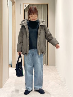 「アイテム（ダウンジャケット/コート）」を使った、kusuko1103さん（レディース・163cm・40代）の秋コーディネート