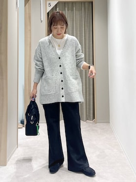 「アイテム（カーディガン/ボレロ）」を使った、kusuko1103さん（レディース・163cm・40代）の秋コーディネート