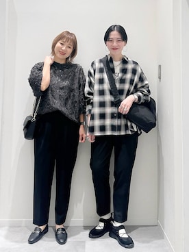 「アイテム（ローファー）」を使った、kusuko1103さん（レディース・163cm）の春コーディネート