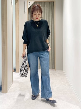 「アイテム（バレエシューズ）」を使った、kusuko1103さん（レディース・163cm・40代）の秋コーディネート