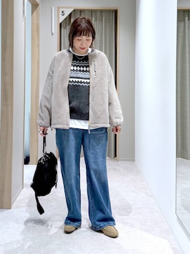 「GLOBAL WORK（グローバルワーク）のアイテム（ブルゾン）」を使った、kusuko1103さん（レディース・163cm）の冬コーディネート