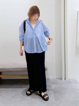 「GLOBAL WORK（グローバルワーク）のアイテム（トップス）」を使った、kusuko1103さん（レディース・163cm）の夏コーディネート