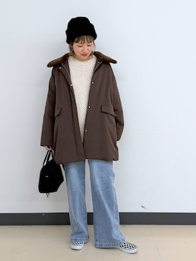 「アイテム（ボストンバッグ）」を使った、kusuko1103さん（レディース・163cm・40代）の冬コーディネート