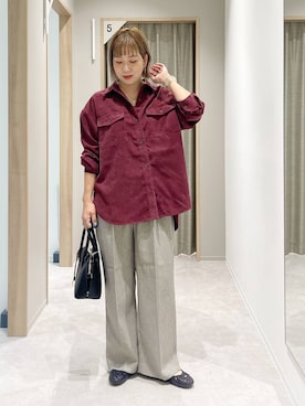 「アイテム（バレエシューズ）」を使った、kusuko1103さん（レディース・163cm・40代）の秋コーディネート