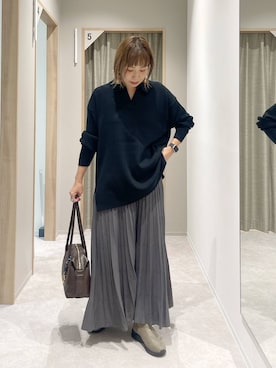「アイテム（ボストンバッグ）」を使った、kusuko1103さん（レディース・163cm・40代）の秋コーディネート