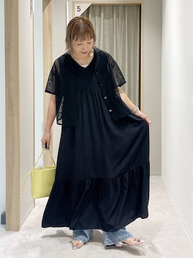 「GLOBAL WORK（グローバルワーク）のアイテム（ワンピース/ドレス）」を使った、kusuko1103さん（レディース・163cm）の夏コーディネート