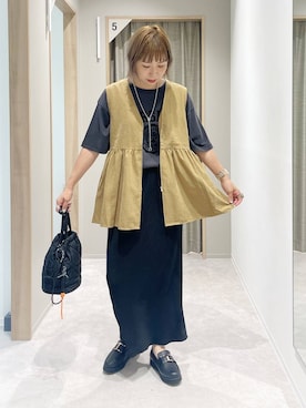 「アイテム（ローファー）」を使った、kusuko1103さん（レディース・163cm・40代）の夏コーディネート