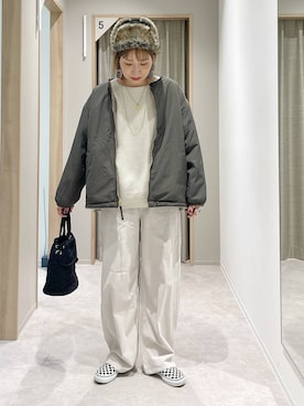 「GLOBAL WORK（グローバルワーク）のふわふわHugmeドルマンプルオーバー/595406（ニット/セーター）」を使った、kusuko1103さん（レディース・163cm）の秋コーディネート