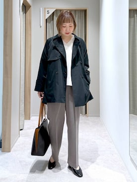 「アイテム（スラックス）」を使った、kusuko1103さん（レディース・163cm・40代）の冬コーディネート