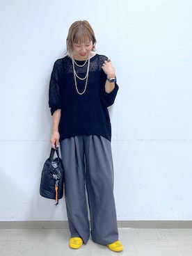 「アイテム（アクセサリー）」を使った、kusuko1103さん（レディース・163cm・40代）の秋コーディネート