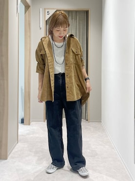 「アイテム（タンクトップ）」を使った、kusuko1103さん（レディース・163cm・40代）の秋コーディネート