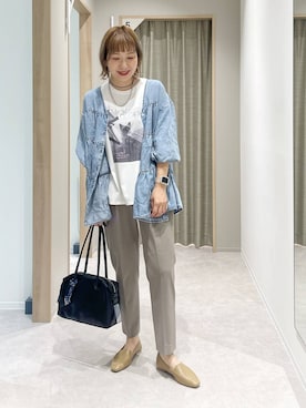 「アイテム（ボストンバッグ）」を使った、kusuko1103さん（レディース・163cm・40代）の夏コーディネート