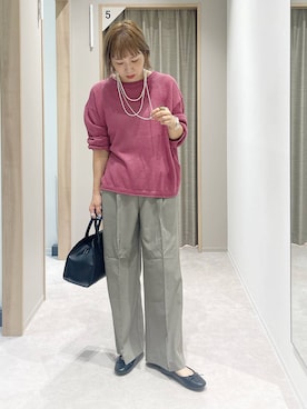 「アイテム（バレエシューズ）」を使った、kusuko1103さん（レディース・163cm・40代）の秋コーディネート