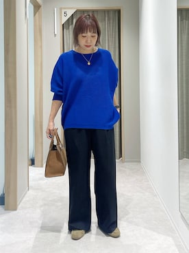 「アイテム（モカシン/デッキシューズ）」を使った、kusuko1103さん（レディース・163cm）の秋コーディネート