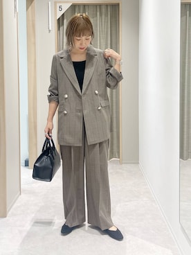 「GLOBAL WORK（グローバルワーク）のアイテム（テーラードジャケット）」を使った、kusuko1103さん（レディース・163cm）の秋コーディネート