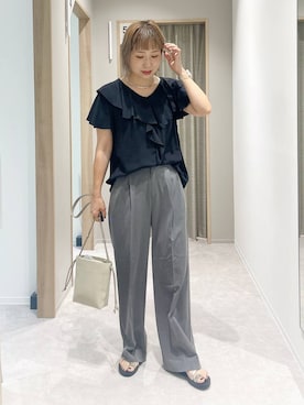 「アイテム（ネックレス）」を使った、kusuko1103さん（レディース・163cm・40代）の夏コーディネート