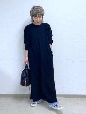 「GLOBAL WORK（グローバルワーク）のGOODデニムバギーパンツ/498388（デニムパンツ）」を使った、kusuko1103さん（レディース・163cm・40代）の秋コーディネート