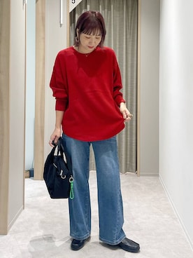 「アイテム（モカシン/デッキシューズ）」を使った、kusuko1103さん（レディース・163cm・40代）の秋コーディネート
