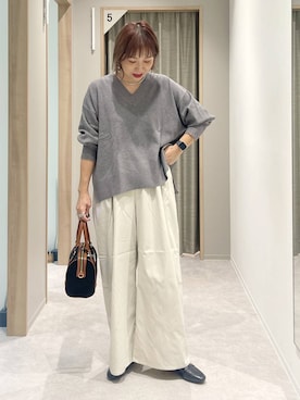 「アイテム（ローファー）」を使った、kusuko1103さん（レディース・163cm・40代）の秋コーディネート