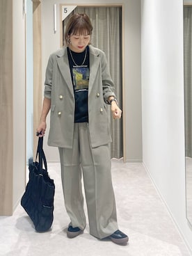 「GLOBAL WORK（グローバルワーク）のエアかるクラシックスニーカー/135751（スニーカー）」を使った、kusuko1103さん（レディース・163cm・40代）の秋コーディネート