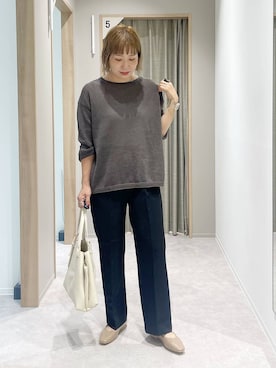 「アイテム（スラックス）」を使った、kusuko1103さん（レディース・163cm・40代）の夏コーディネート
