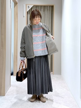 「アイテム（ブーツ）」を使った、kusuko1103さん（レディース・163cm・40代）の秋コーディネート