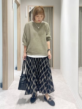 「GLOBAL WORK（グローバルワーク）のふわふわHugmeドルマンプルオーバー/595406（ニット/セーター）」を使った、kusuko1103さん（レディース・163cm）の秋コーディネート