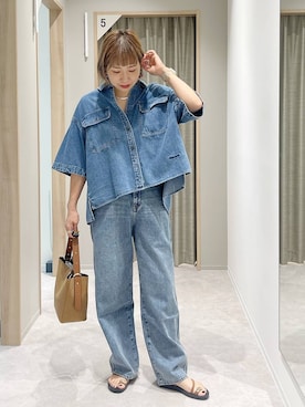 「GLOBAL WORK（グローバルワーク）のアイテム（パンツ）」を使った、kusuko1103さん（レディース・163cm）の夏コーディネート
