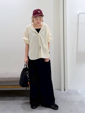 「GLOBAL WORK（グローバルワーク）のアイテム（帽子）」を使った、kusuko1103さん（レディース・163cm）の夏コーディネート