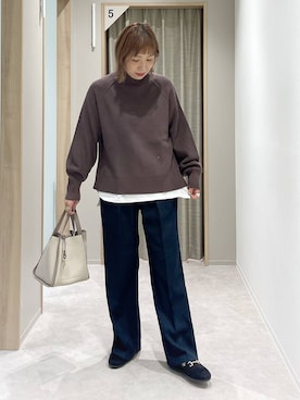 「アイテム（トートバッグ）」を使った、kusuko1103さん（レディース・163cm・40代）の秋コーディネート