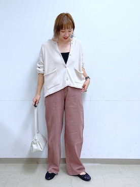 「アイテム（バレエシューズ）」を使った、kusuko1103さん（レディース・163cm・40代）の秋コーディネート