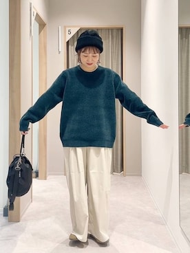 「アイテム（モカシン/デッキシューズ）」を使った、kusuko1103さん（レディース・163cm・40代）の秋コーディネート