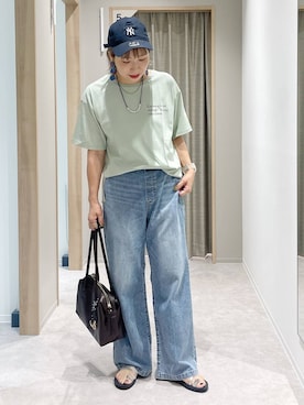「アイテム（キャップ）」を使った、kusuko1103さん（レディース・163cm・40代）の夏コーディネート